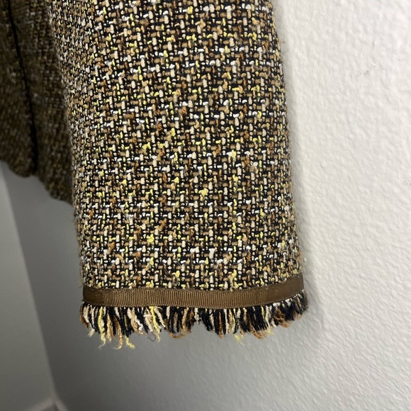 Sweet Lily Tweed Cropped Blazer Jacket w/ Fringe – Size 12 - Picture 4 of 7